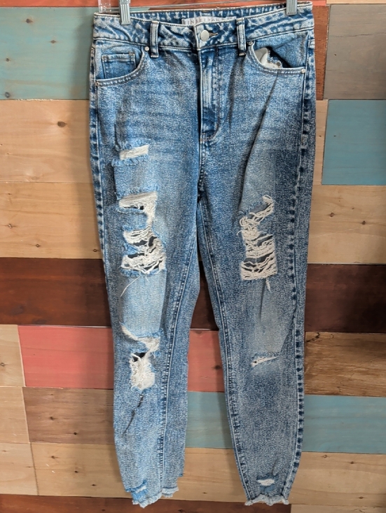 Tinseltown Denim - Tinseltown Light Blue Acid Wash Ripped Skinny Jeans